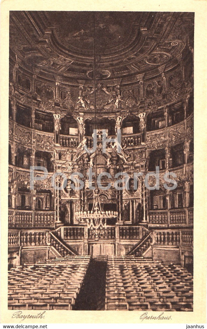 Bayreuth - Opernhaus - opera theatre - old postcard - Germany - unused - JH Postcards