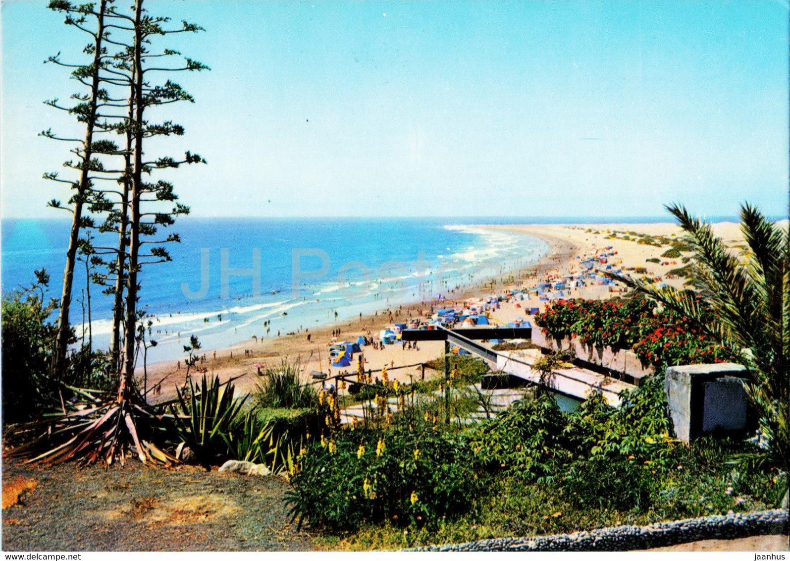 Gran Canaria - Playa del Ingles - beach - 1981 - Spain - used - JH Postcards