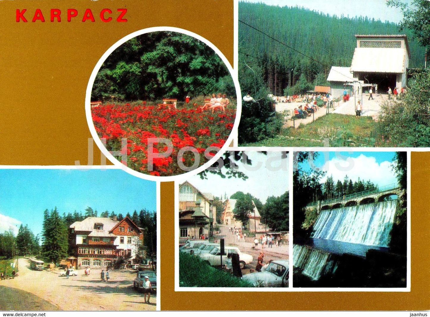 Karpacz - Park - hotel Bialy Jar - Zapora na Lomnicy - multiview - Poland - unused - JH Postcards