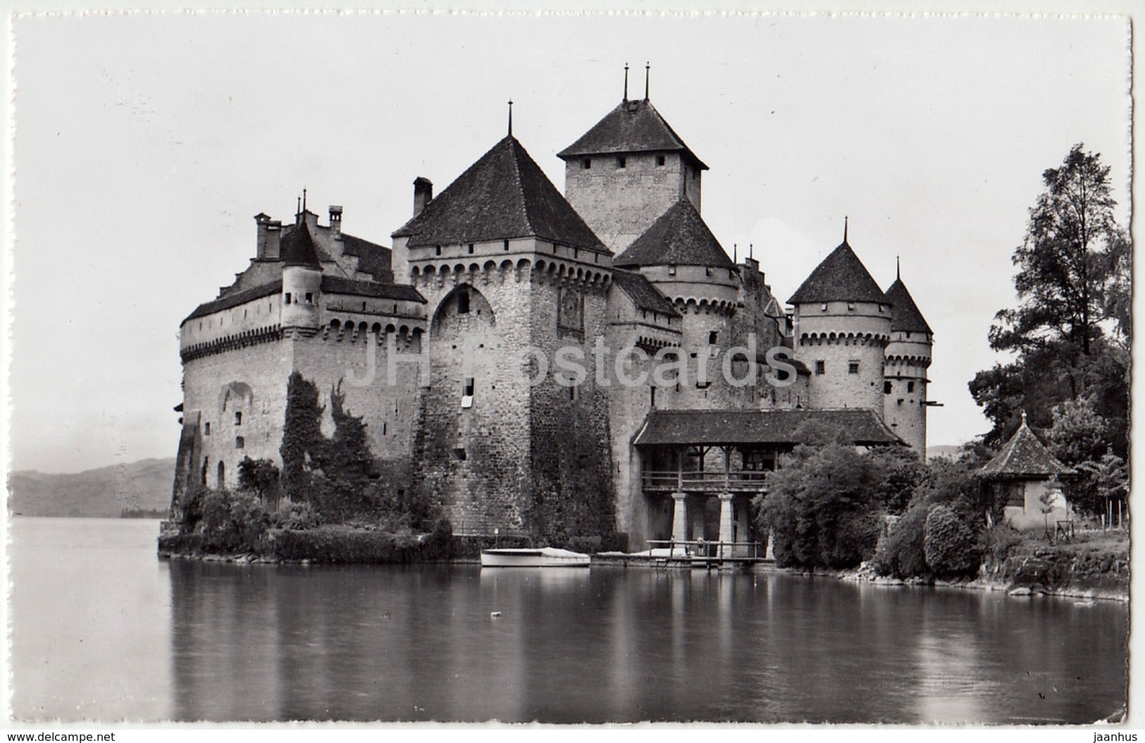 Lac Leman - Chateau de Chillon - castle - 7250 - Switzerland - 1958 - used - JH Postcards