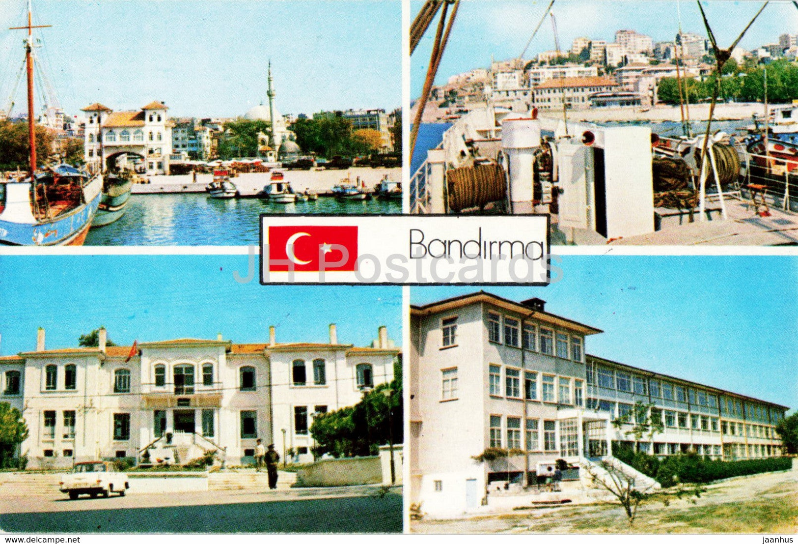 Bandirma - various views from the city - boat - Kartpostal - Turkey - used - JH Postcards