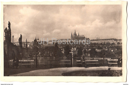 Praha - Prague - Pohled na Hradcany - View on Hradcany - 1950 - Czechoslovakia - Czech Republic - used - JH Postcards