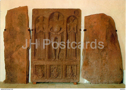 Bornholm - Aa kirke - Runestene - church - Runestones - ancient world - 8986 - Denmark - used - JH Postcards