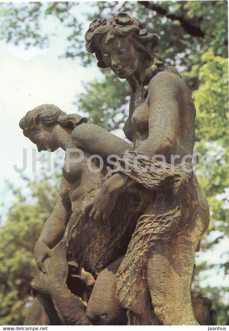 Dresden Zwinger - Figurengruppe Nymphenbad Terrasse - Barokplastik in Dresden - sculpture - art - DDR Germany - unused - JH Postcards