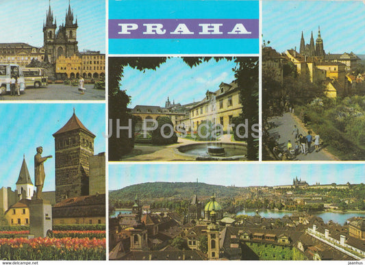 Praha - Prague - square - Wallenstein castle - Hradcany - monument - Czechoslovakia - Czech Republic - used - JH Postcards