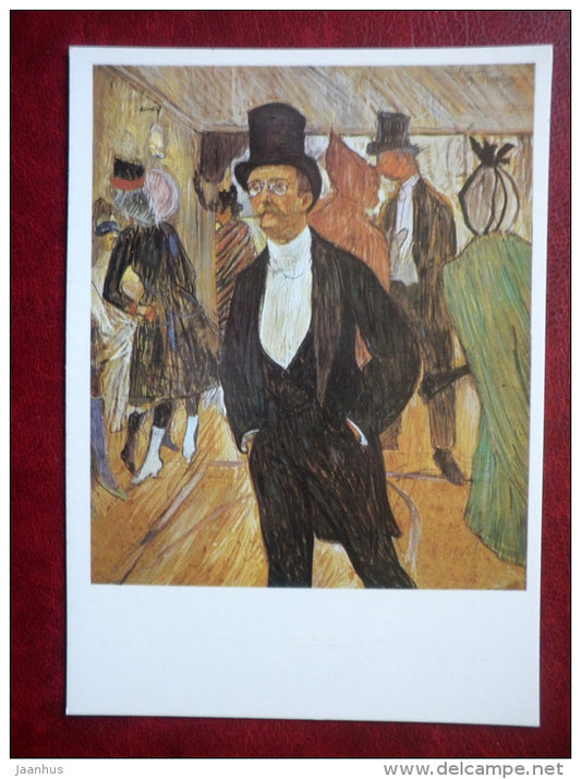 painting by Henri de Toulouse-Lautrec - At the Opera Ball , ca 1889 - french art - unused - JH Postcards