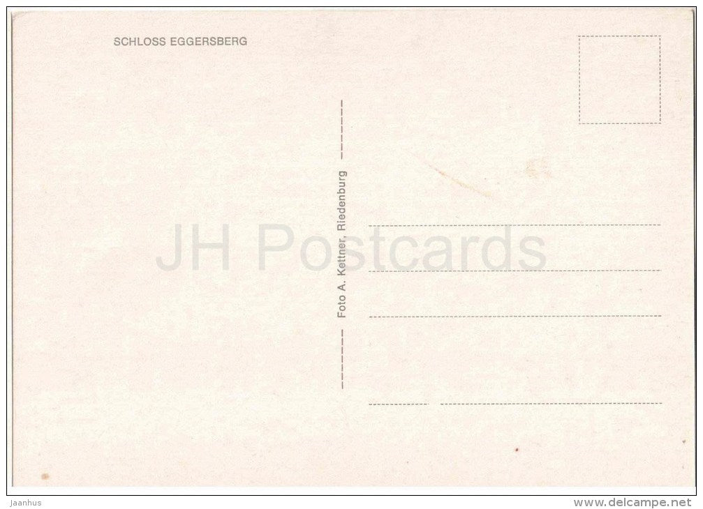 Schloss Eggersberg - castle - Germany - ungelaufen - JH Postcards