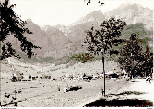 Leukerbad mit Gemmi - Loeche Les Bains et la Gemmi - train - railway - old postcard - Switzerland - unused - JH Postcards