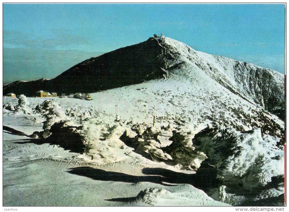 Krkonose - Snezka snow peak from the west - Czechoslovakia - Czech - unused - JH Postcards