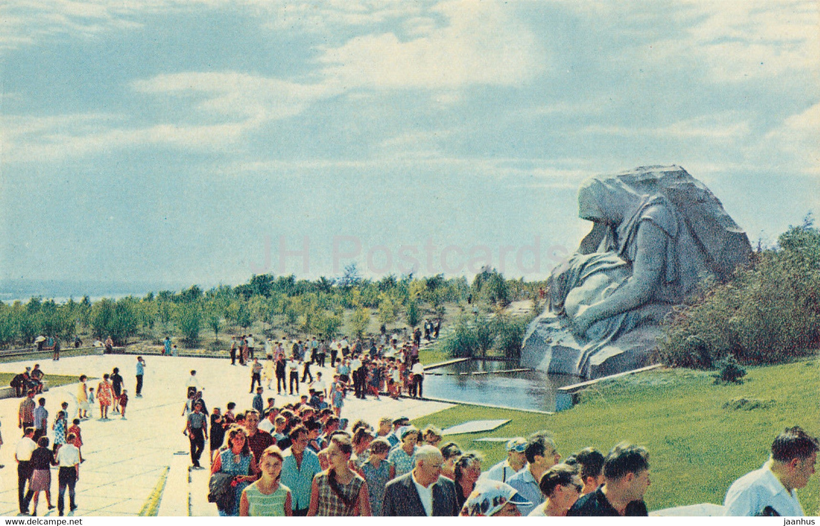 Volgograd - Mamayev Kurgan - Stalingrad Battle monument - Mother's Sorrow sculpture - 1968 - Russia USSR - used - JH Postcards