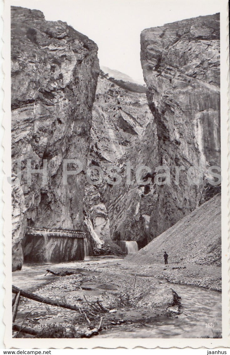 Gorges d'Ardon - Switzerland - 1958 - used - JH Postcards