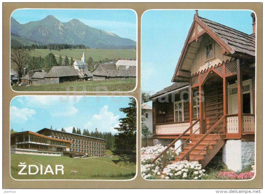 Belianske Tatry - architecture - Zdiar - mountain - Czechoslovakia - Slovakia - unused - JH Postcards