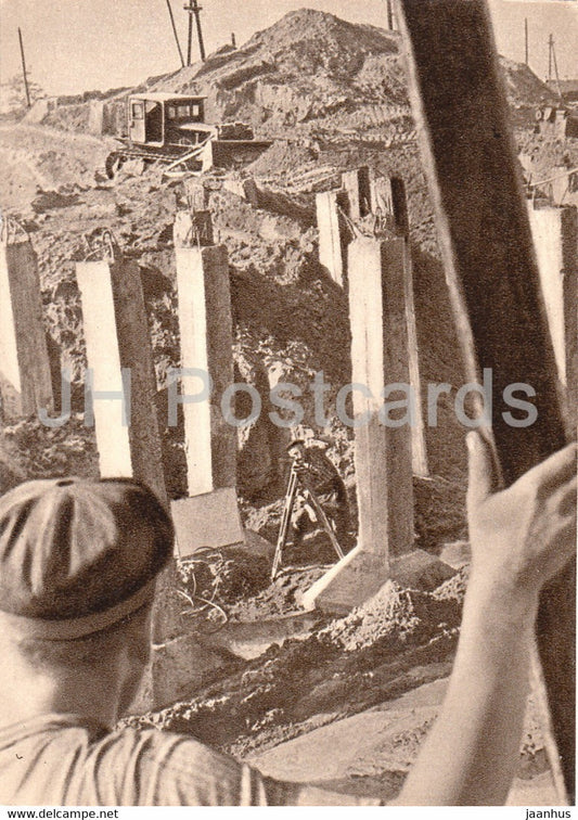 Yakutia - Sakha Republic - construction in permafrost conditions - 1963 - Russia USSR - unused - JH Postcards