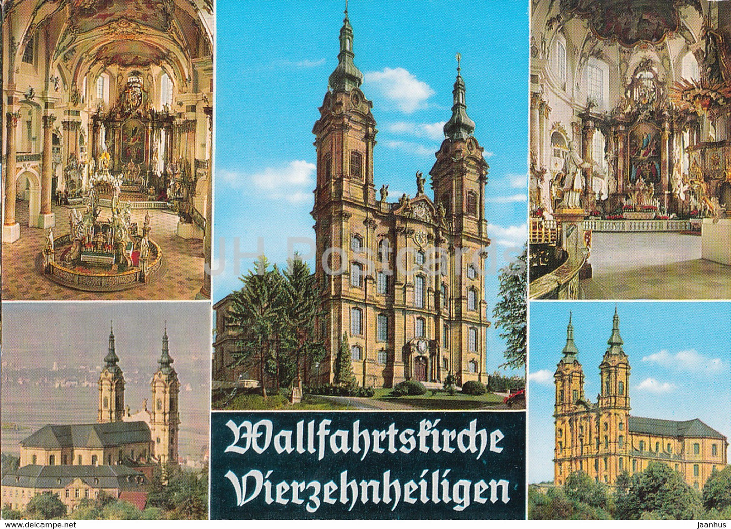 Wallfahrtskirche Vierzehnheiligen - Barock Basilika - cathedral - 2 - Germany - unused - JH Postcards