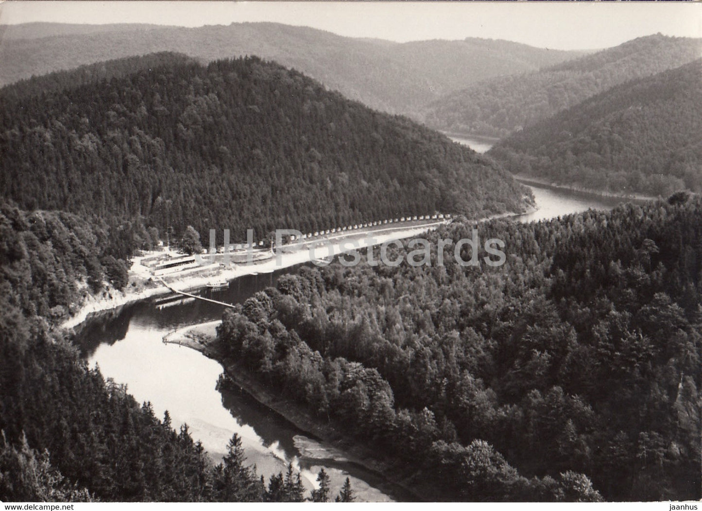 Zagorze Slaskie - view of the Bystrzyca valley from the castle tower - 1969 - Poland - unused - JH Postcards