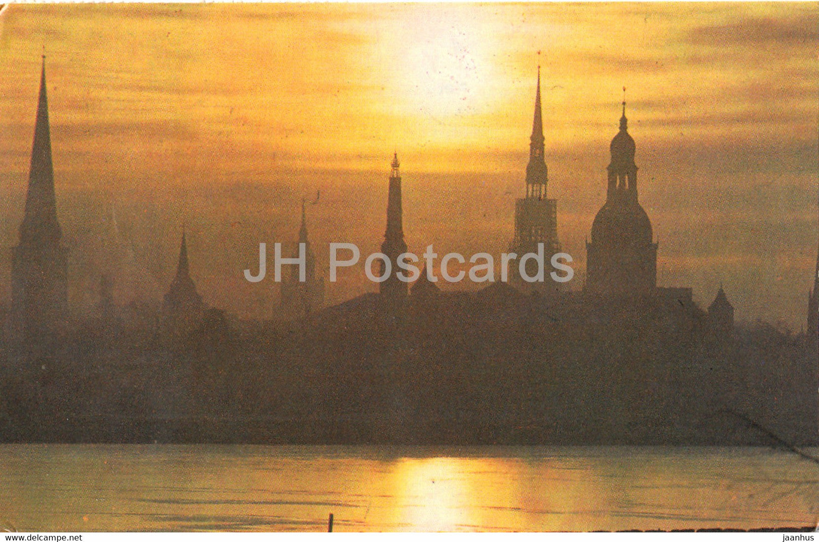 Riga at Dawn - 1976 - Latvia USSR - used - JH Postcards