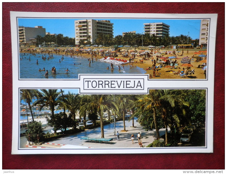 Torrevieja - Playa los Locos y paseo Vista Alegre - beach - Alicante - 1990 - Spain - used - JH Postcards