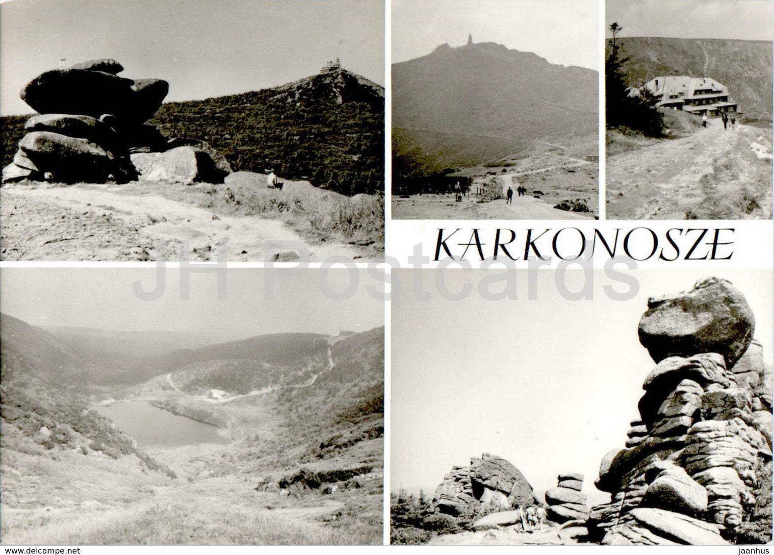 Karkonosze - Szrenica - Maly Staw - Sniezka - PTTK Strzecha Akademicka - Konskie Lby - multiview - Poland - unused - JH Postcards