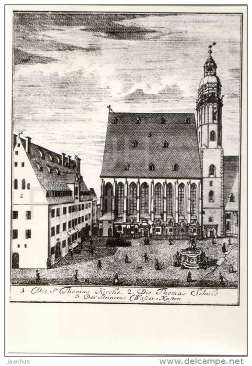 Thomaskirche und Thomasschule 1723 - Messestadt Leipzig - Leipzig - Ge ...