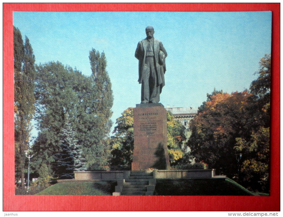 monument to poet Taras Shevchenko - Kyiv - Kiev - 1985 - Ukraine USSR - unused - JH Postcards