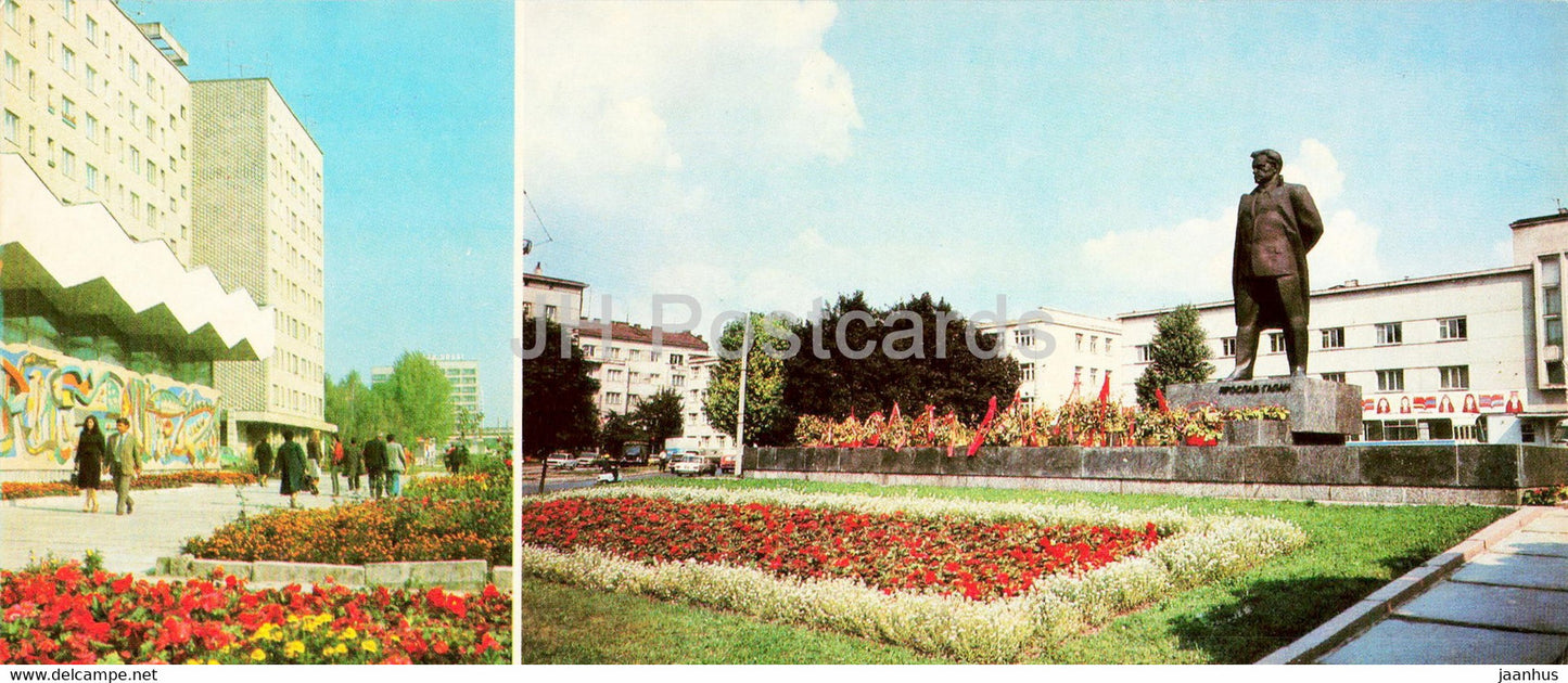 Lviv - Lvov - Artem street - monument to Y. Halan - 1985 - Ukraine USSR - unused - JH Postcards