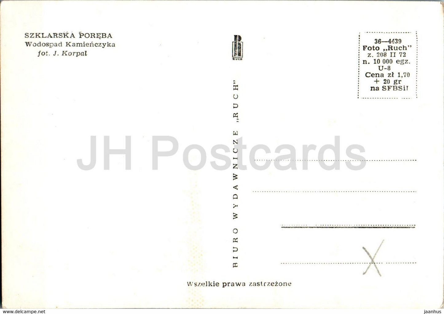 Szklarska Poreba - Wodospad Kamienczyka - 36-4439 - Poland - unused