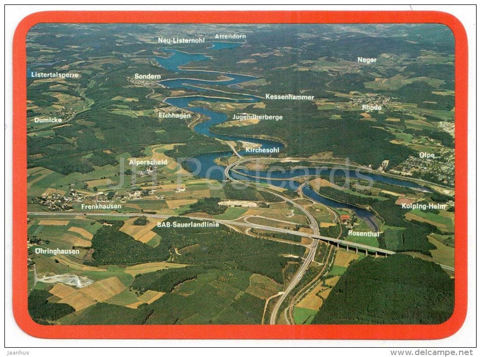 Der Biggersee Im Sauerland - Westfalens grösste Talsperre - Germany - nicht gelaufen - JH Postcards