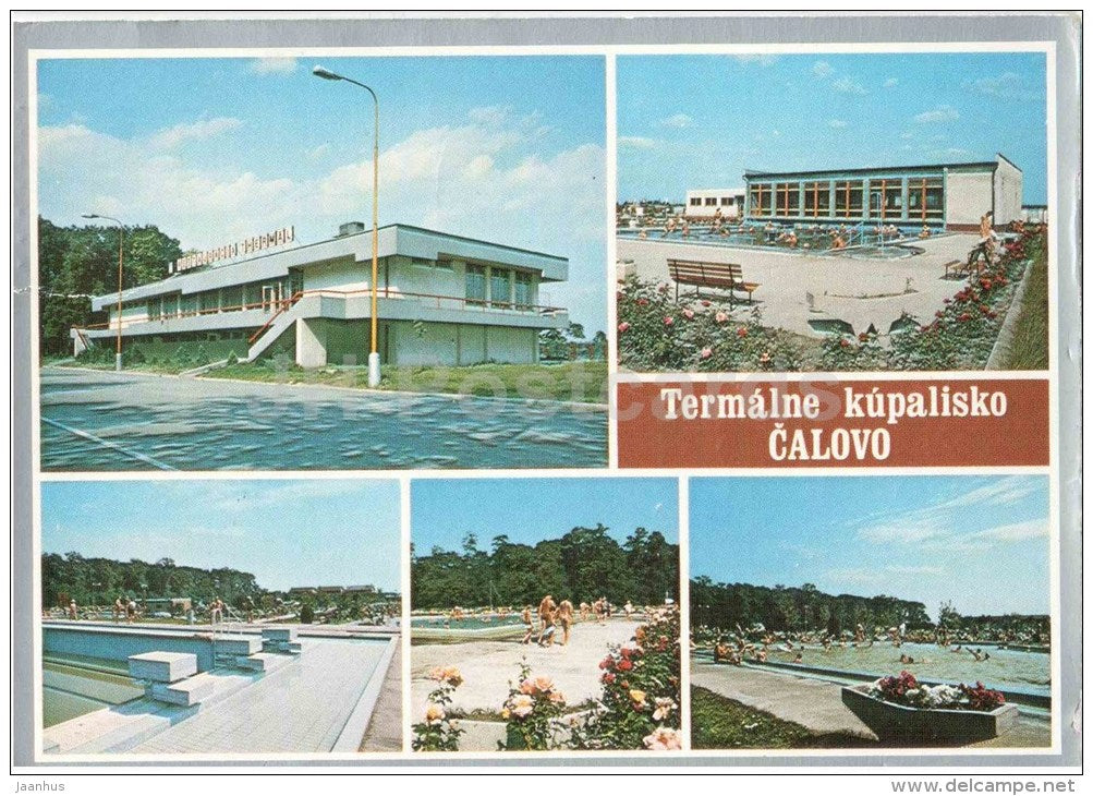 Calovo - The spa center with restaurant Thermal - swimming pool - Czechslovakia - Slovakia - used 1988 - JH Postcards