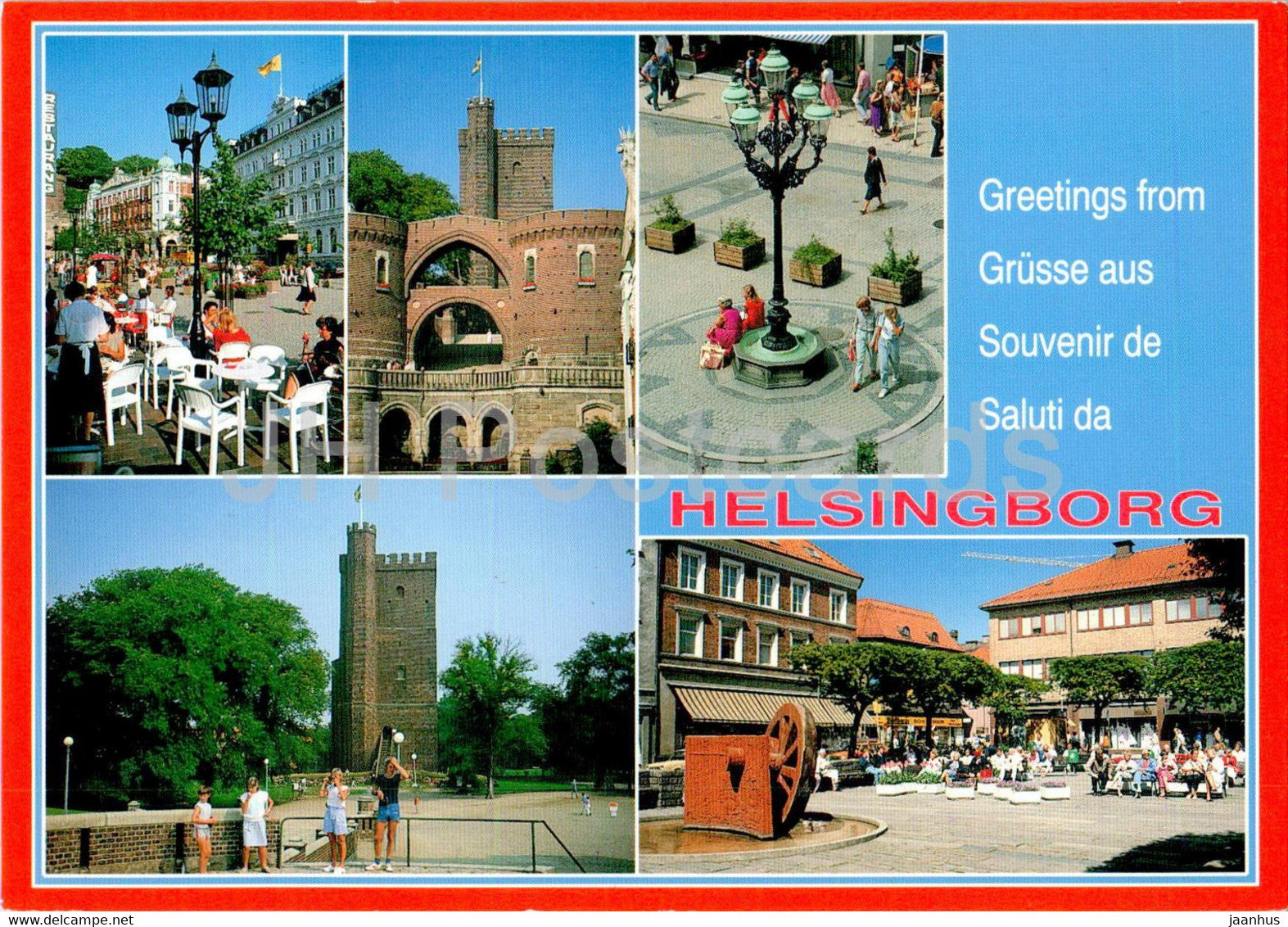 Greetings from Helsingborg - multiview - Sweden - unused - JH Postcards