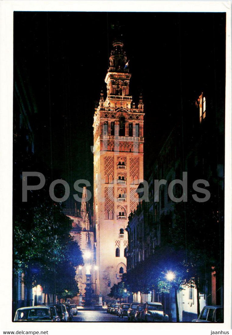 Sevilla - La Giralda - Vista Nocturna - night - 9 - Spain - unused - JH Postcards