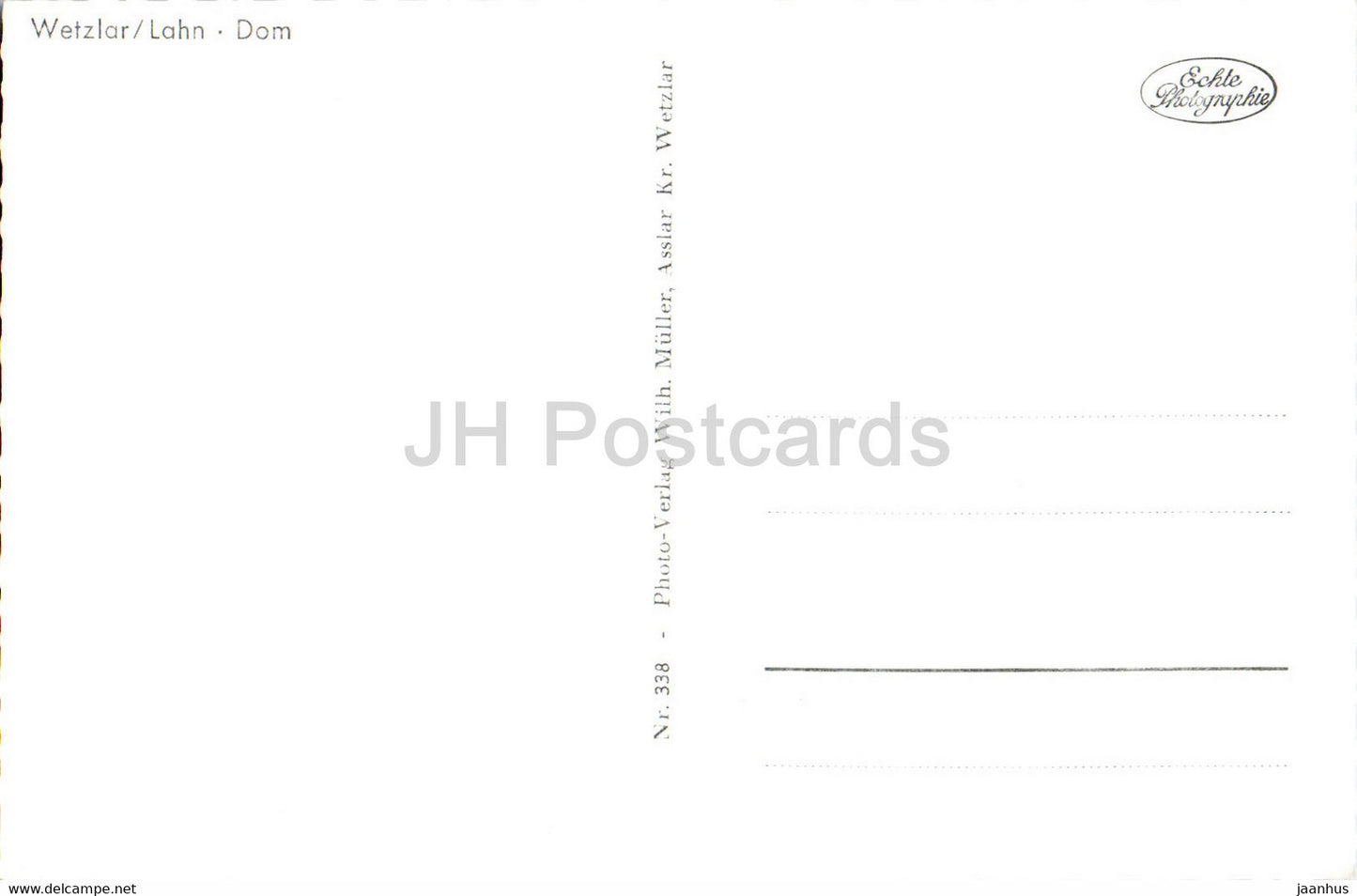 Wetzlar Lahn - Dom - alte Postkarte - Deutschland - unbenutzt