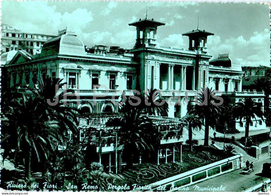 Sanremo - San Remo - Riviera dei Fiori - Pergola Fiorita del Casino Municipale - old postcard - 1950 - Italy - used - JH Postcards