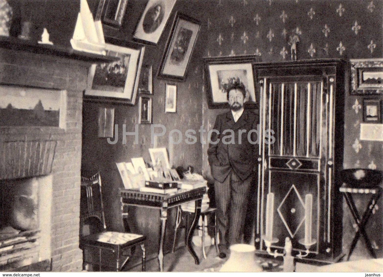 Russian Writer Anton Chekhov - In His Study in Yalta 1900 - 1970 - Russia USSR - unused - JH Postcards