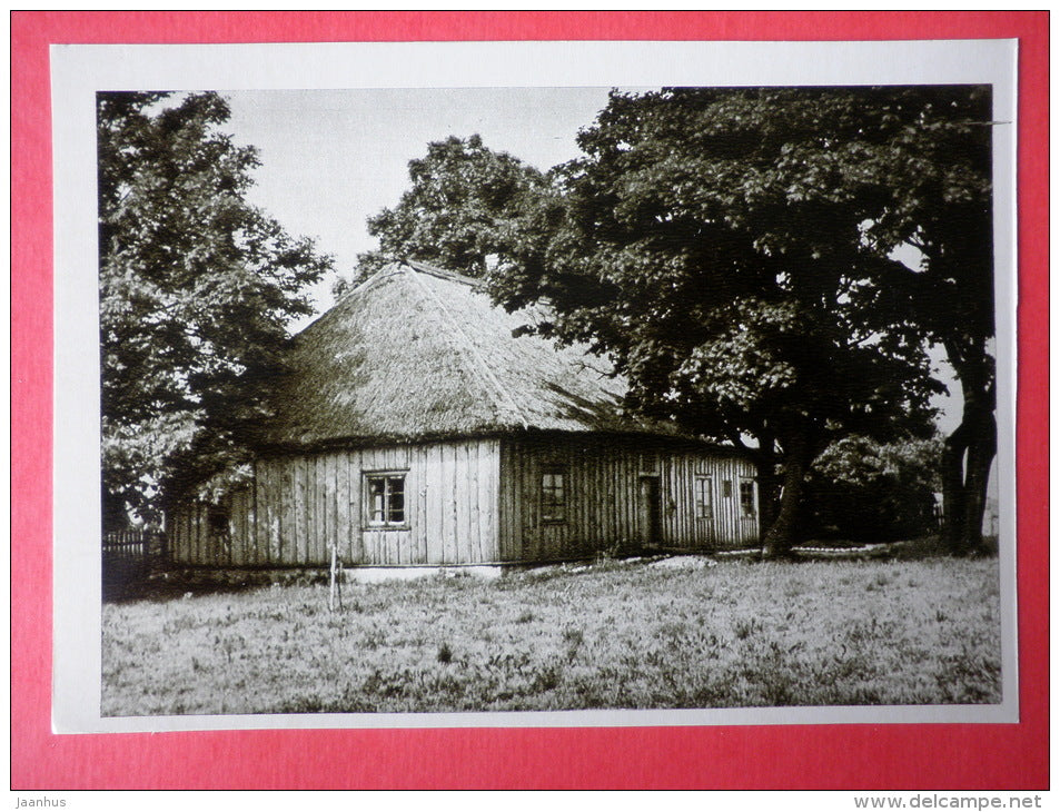 Povilas Visinskis birthplace in Usnenai - Lithuanian Writers's Birthplaces - 1966 - Lithuania USSR - unused - JH Postcards