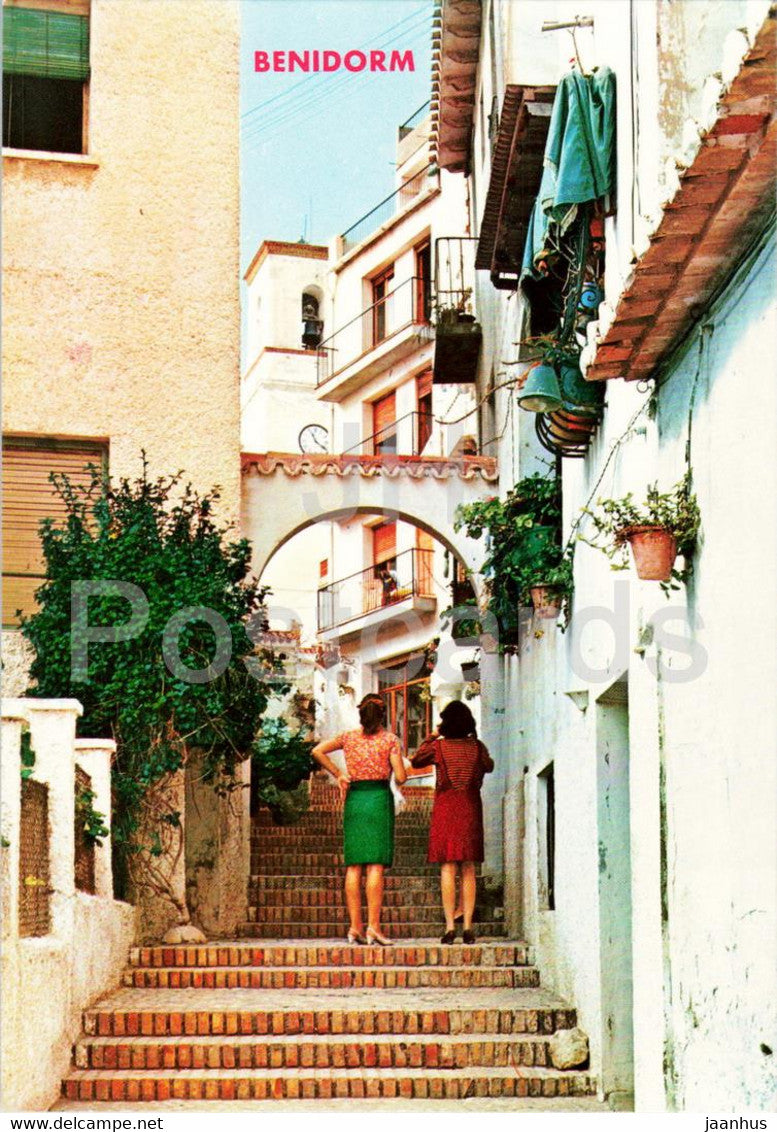 Benidorm - Calle Los Gatos - street - 9 - Spain - unused - JH Postcards