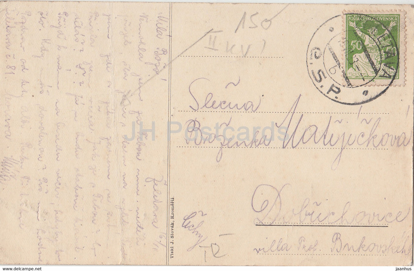 Zeletava - old postcard - Czech Republic - used