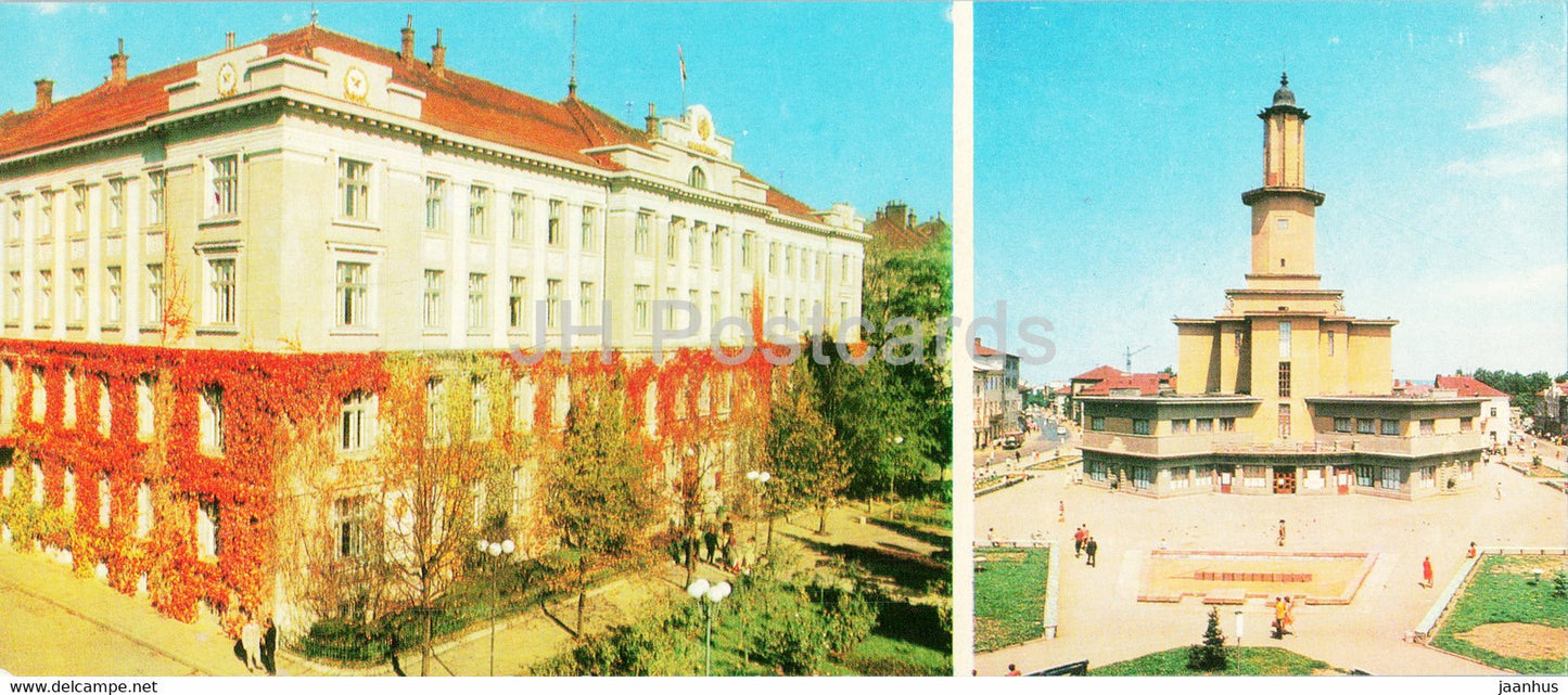 Ivano-Frankivsk - Ivano-Frankovsk - administrative building - museum - Hutsul Region - 1980 - Ukraine USSR - unused - JH Postcards