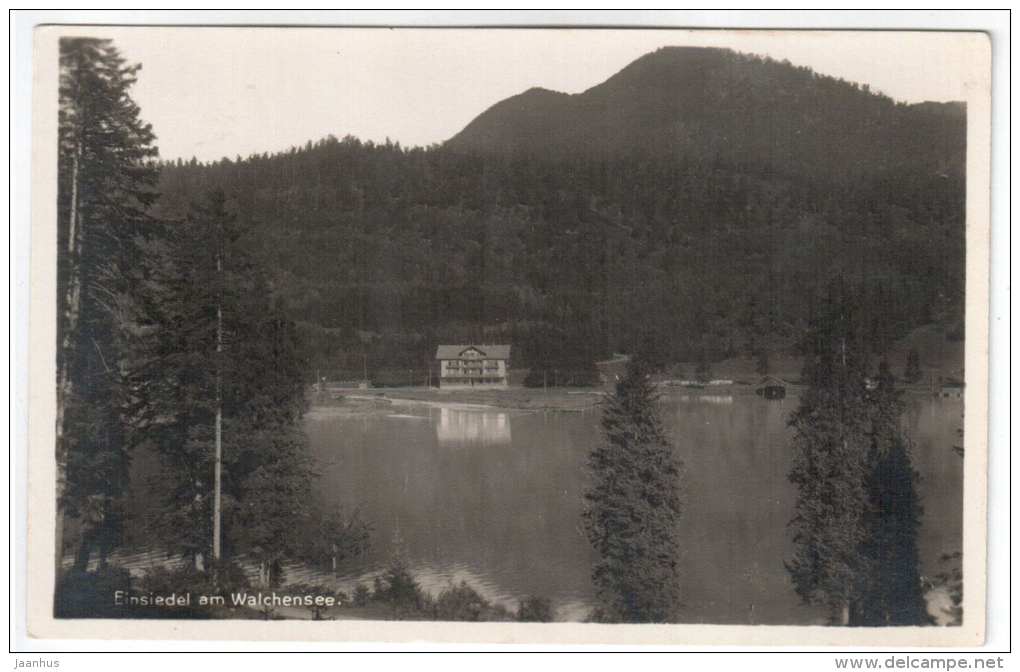 Hutel u. Pension Einsiedel am Walchensee , Oberbayern - 177 - Germany - old postcard - unused - JH Postcards