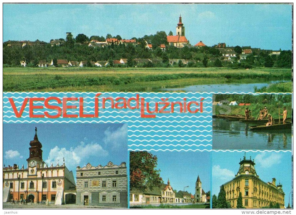 Veseli nad Luznici - architecture - Czechoslovakia - Czech - unused - JH Postcards