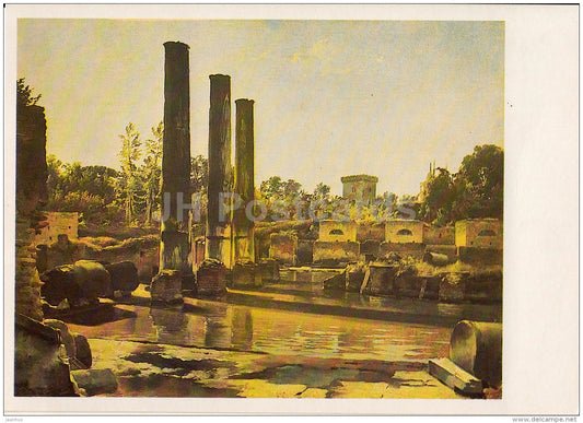 painting by S. Shchedrin - Temple of Serapis in Pozzuoli , 1828 - Russian art - 1987 - Russia USSR - unused - JH Postcards