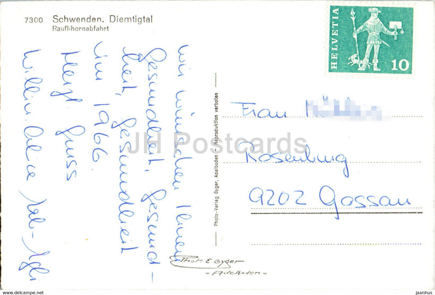 Schwenden - Diemtigtal - Rauflihornabfahrt - 7300 - Switzerland - used