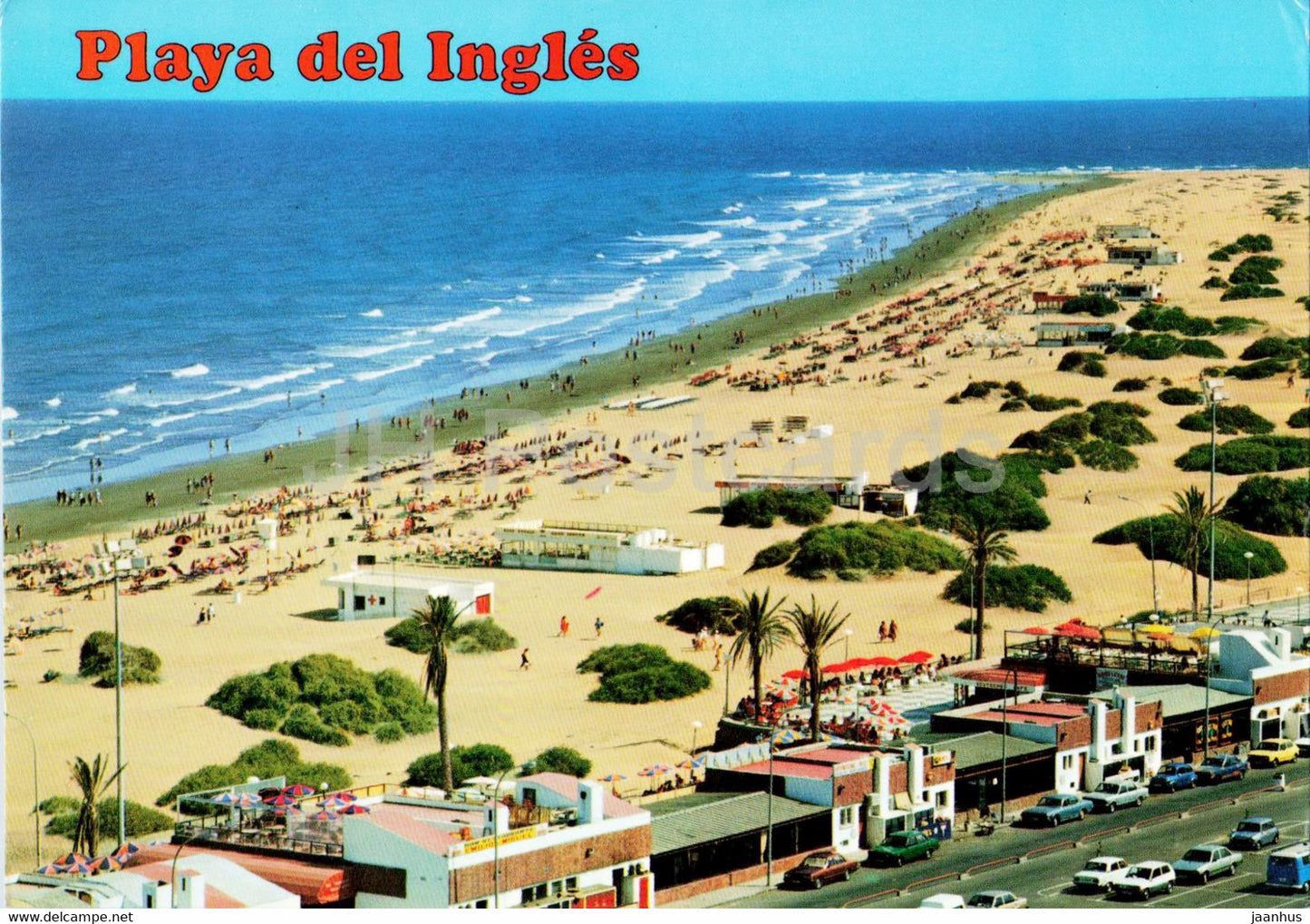 Vista parcial Playa del Ingles - Gran Canaria - beach - Spain - used - JH Postcards