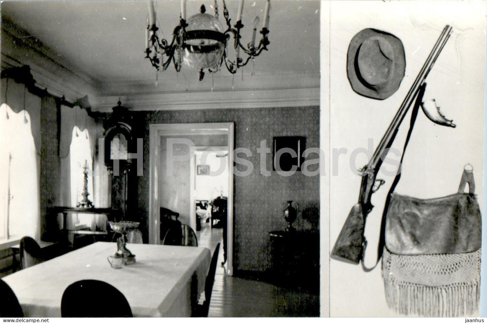 Russian writer Ivan Turgenev - living room in the Turgenev house museum - gun - 1984 - Russia USSR - unused