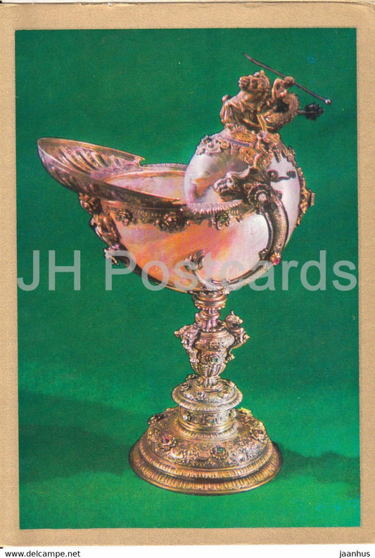 Nautilus Cup - shell - Holland - Armory Chamber of the Moscow Kremlin - 1975 - Russia USSR - unused - JH Postcards