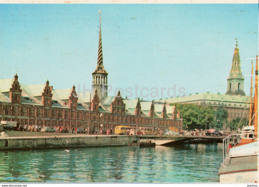 Copenhagen - The Exchange - old postcard - 1957 - Denmark - used - JH Postcards