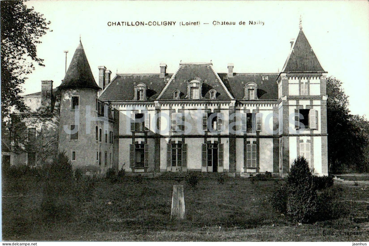 Chatillon Coligny - Chateau de Nailly - castle - old postcard - France - unused - JH Postcards