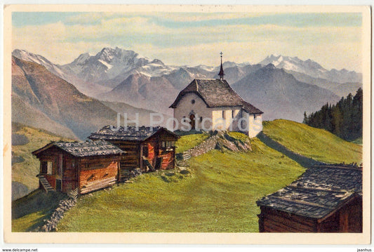 Bettmeralp ob Betten bei Riederalp - Fletschhorn - Mischabel - 4974 - Switzerland - 1956 - used - JH Postcards