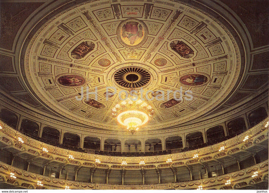 Semperoper Dresden - Zuschauerraum - Blick auf die oberen Range und den Plafond - Dresden Opera - DDR Germany - unused - JH Postcards