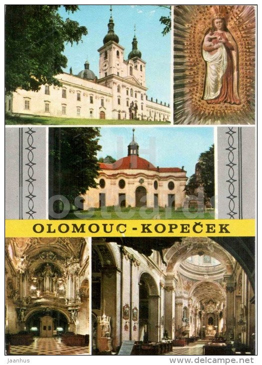 Olomouc - Kopecek - church - cathedral - Czechoslovakia - Czech - used 1978 - JH Postcards