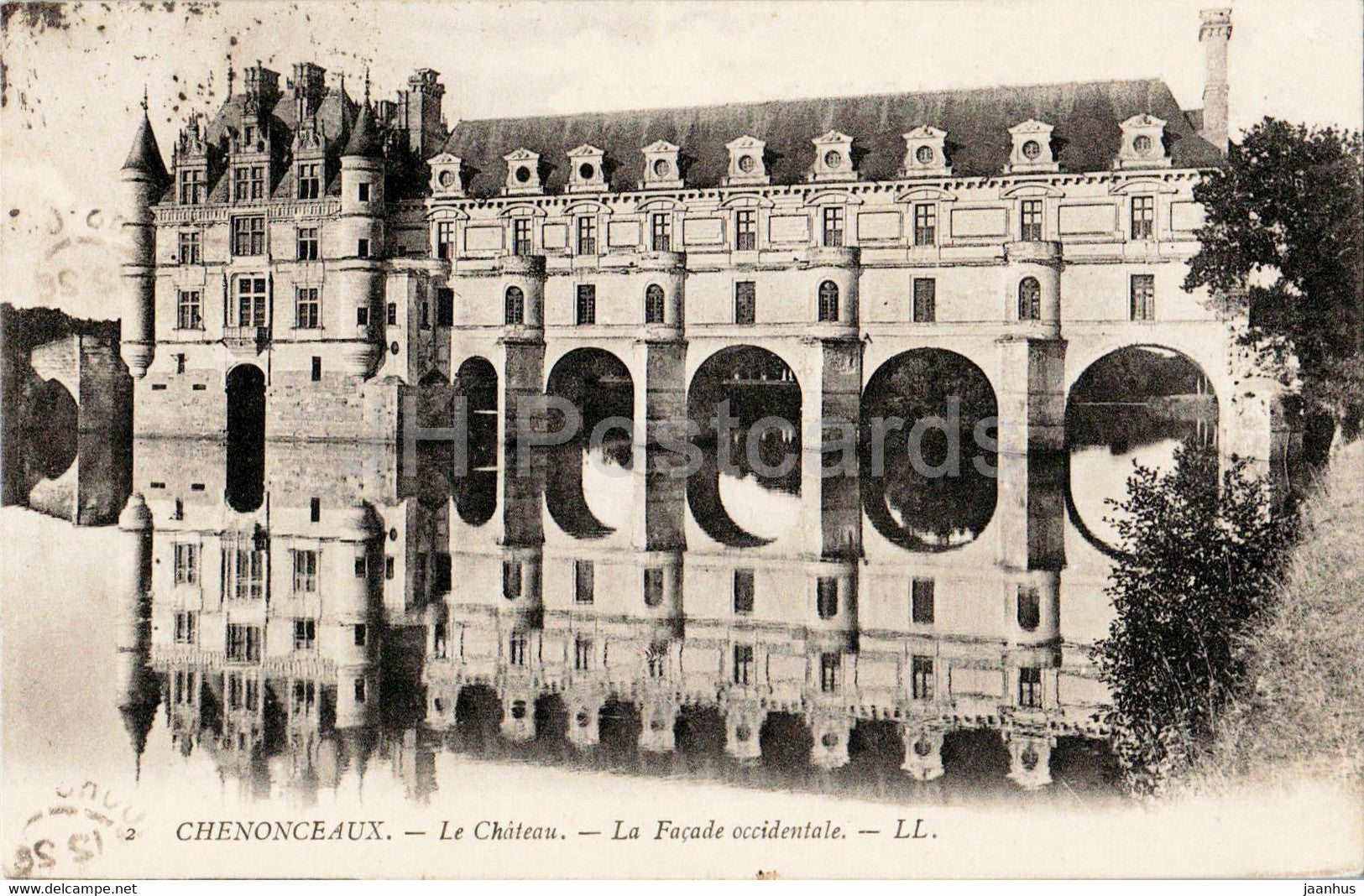 Chenoceaux - Le Chateau - La Facade occidentale - castle - 2 - old postcard - 1907 - France - used - JH Postcards